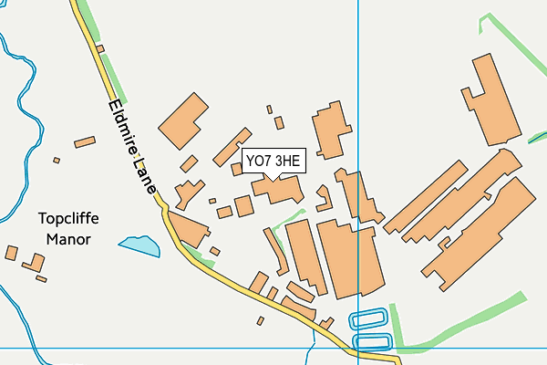 YO7 3HE map - OS VectorMap District (Ordnance Survey)
