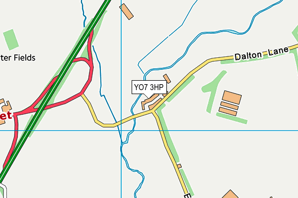 YO7 3HP map - OS VectorMap District (Ordnance Survey)