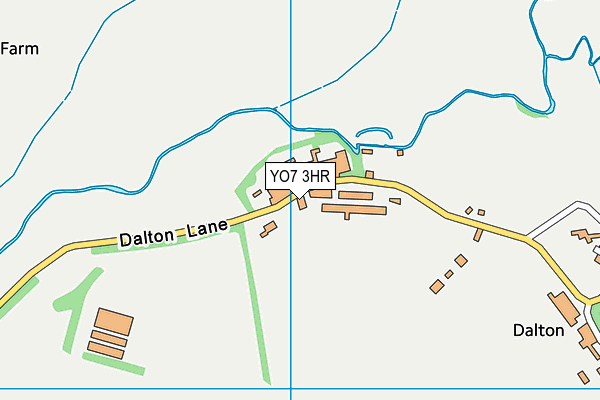 YO7 3HR map - OS VectorMap District (Ordnance Survey)