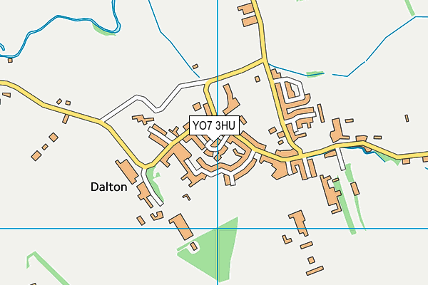 YO7 3HU map - OS VectorMap District (Ordnance Survey)
