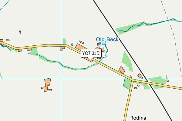 YO7 3JD map - OS VectorMap District (Ordnance Survey)
