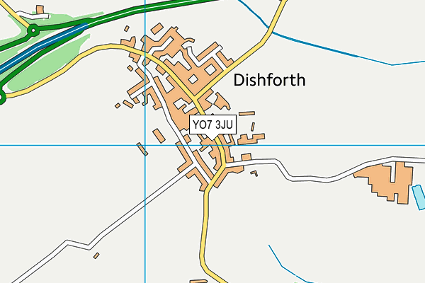 YO7 3JU map - OS VectorMap District (Ordnance Survey)
