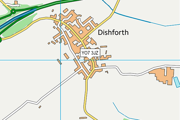 YO7 3JZ map - OS VectorMap District (Ordnance Survey)