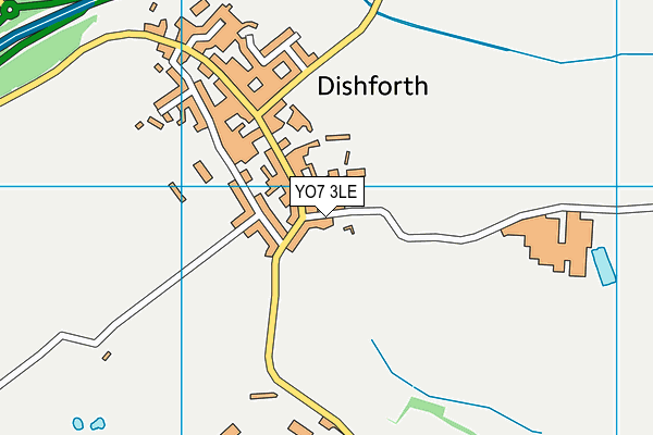 YO7 3LE map - OS VectorMap District (Ordnance Survey)