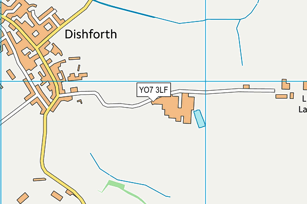 YO7 3LF map - OS VectorMap District (Ordnance Survey)