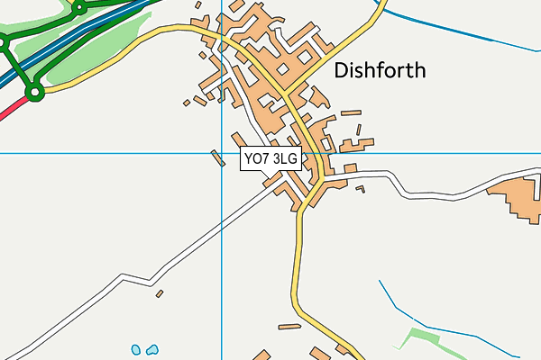 YO7 3LG map - OS VectorMap District (Ordnance Survey)