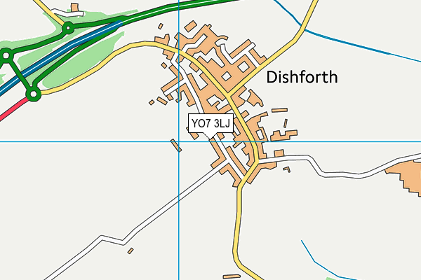 YO7 3LJ map - OS VectorMap District (Ordnance Survey)