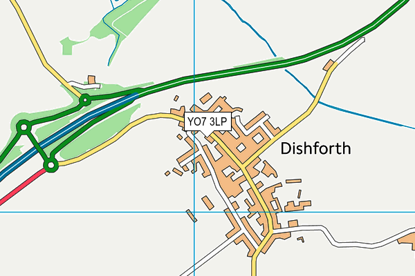 YO7 3LP map - OS VectorMap District (Ordnance Survey)