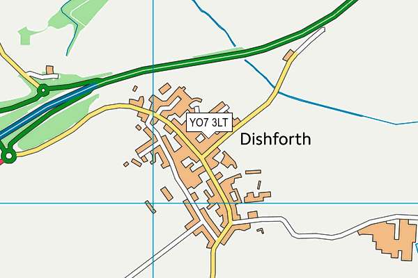 YO7 3LT map - OS VectorMap District (Ordnance Survey)