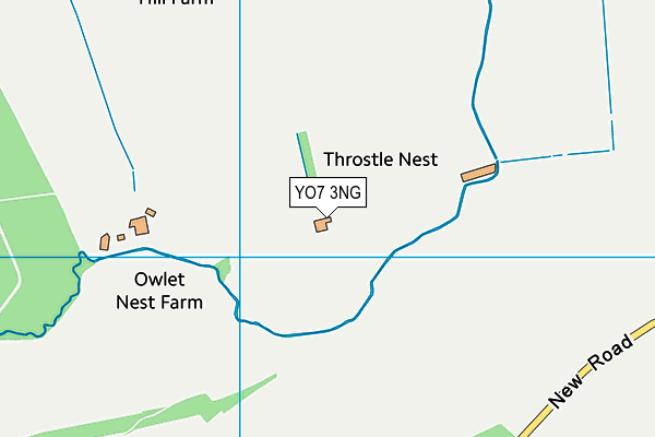 YO7 3NG map - OS VectorMap District (Ordnance Survey)