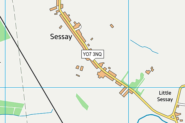 Sessay Cricket Club map (YO7 3NQ) - OS VectorMap District (Ordnance Survey)