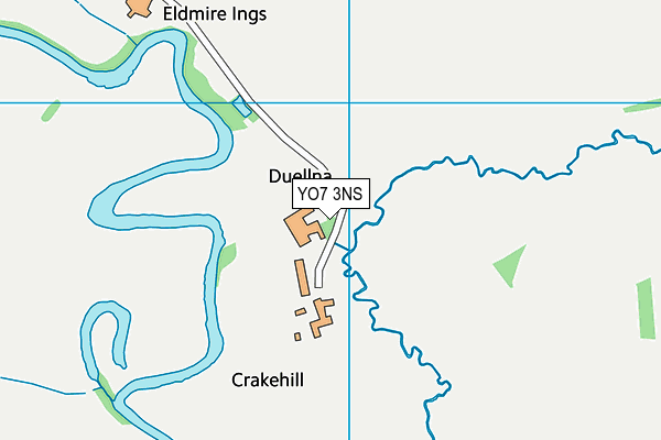 YO7 3NS map - OS VectorMap District (Ordnance Survey)