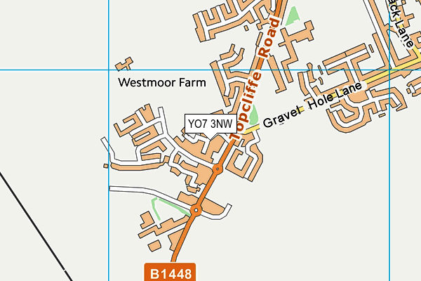 YO7 3NW map - OS VectorMap District (Ordnance Survey)