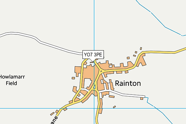 YO7 3PE map - OS VectorMap District (Ordnance Survey)