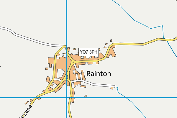 YO7 3PH map - OS VectorMap District (Ordnance Survey)