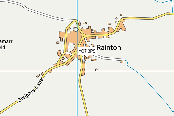 Rainton Cricket Club map (YO7 3PS) - OS VectorMap District (Ordnance Survey)