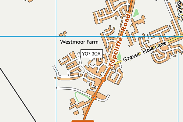 YO7 3QA map - OS VectorMap District (Ordnance Survey)