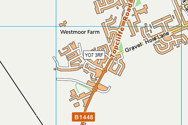 YO7 3RF map - OS VectorMap District (Ordnance Survey)