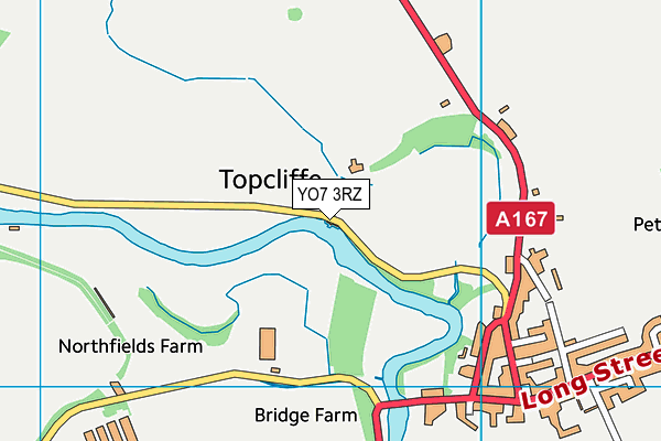 YO7 3RZ map - OS VectorMap District (Ordnance Survey)