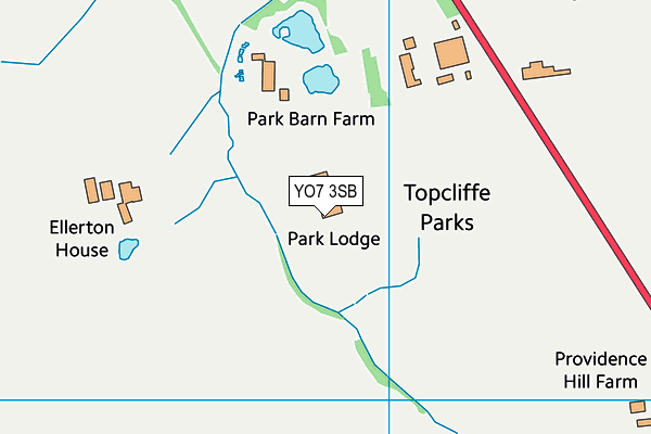 YO7 3SB map - OS VectorMap District (Ordnance Survey)