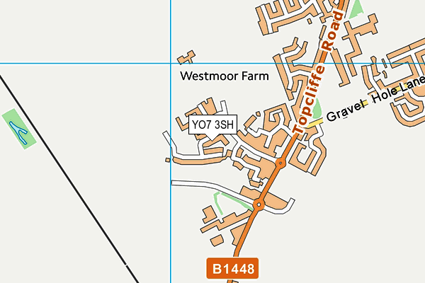 YO7 3SH map - OS VectorMap District (Ordnance Survey)