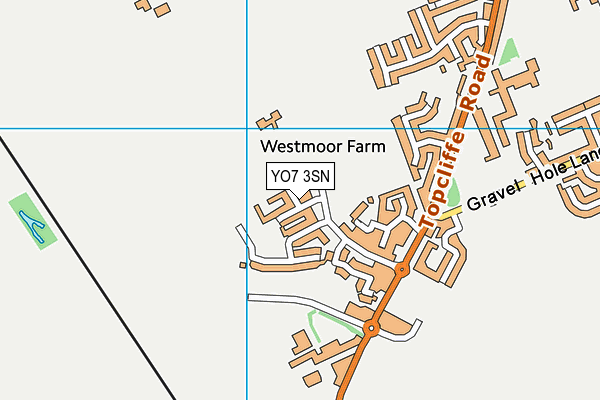 YO7 3SN map - OS VectorMap District (Ordnance Survey)