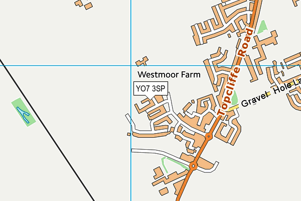 YO7 3SP map - OS VectorMap District (Ordnance Survey)