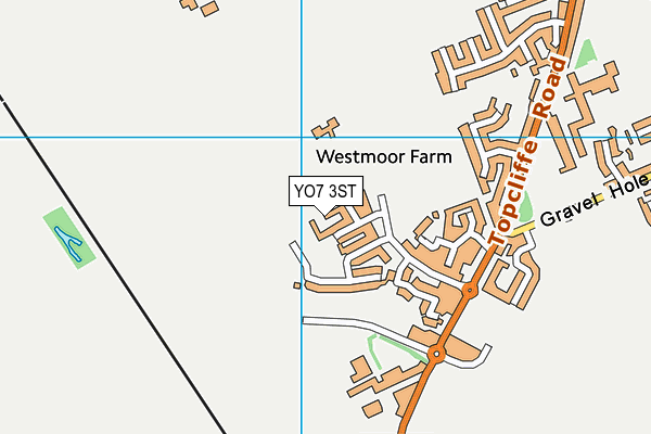 YO7 3ST map - OS VectorMap District (Ordnance Survey)