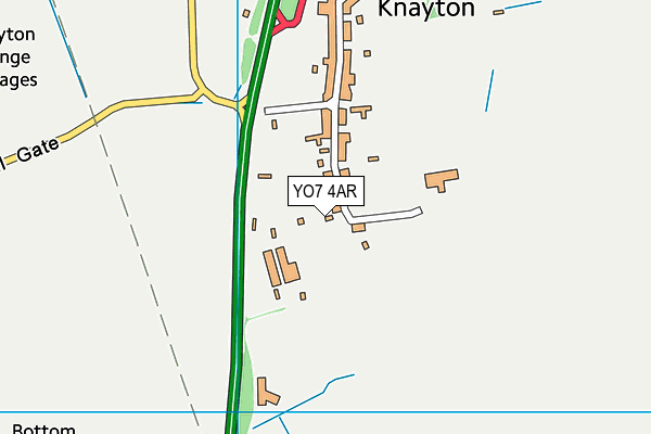 YO7 4AR map - OS VectorMap District (Ordnance Survey)