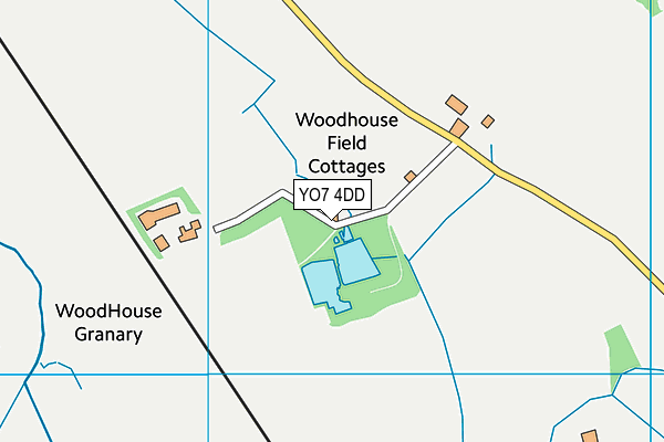 YO7 4DD map - OS VectorMap District (Ordnance Survey)