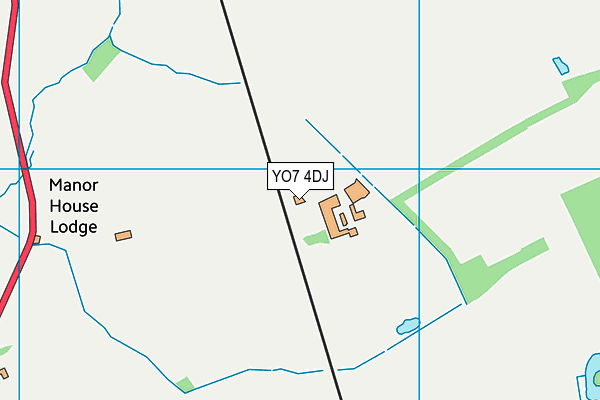 YO7 4DJ map - OS VectorMap District (Ordnance Survey)