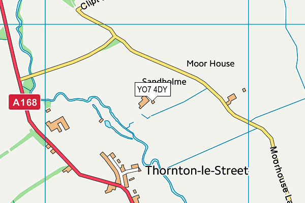 YO7 4DY map - OS VectorMap District (Ordnance Survey)