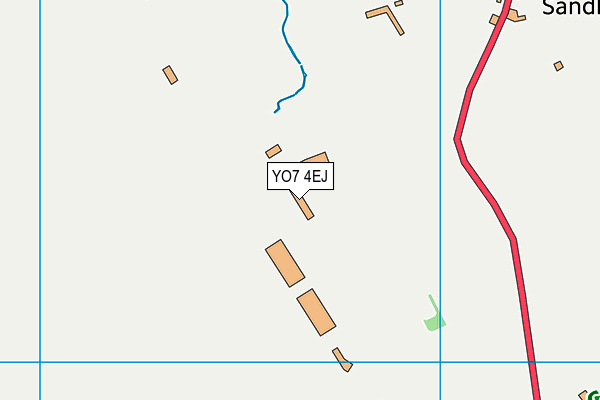 YO7 4EJ map - OS VectorMap District (Ordnance Survey)
