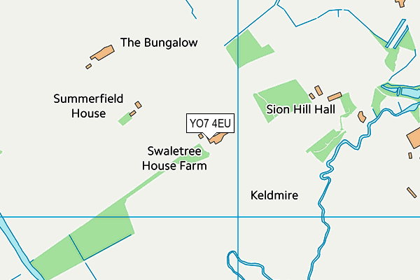 YO7 4EU map - OS VectorMap District (Ordnance Survey)