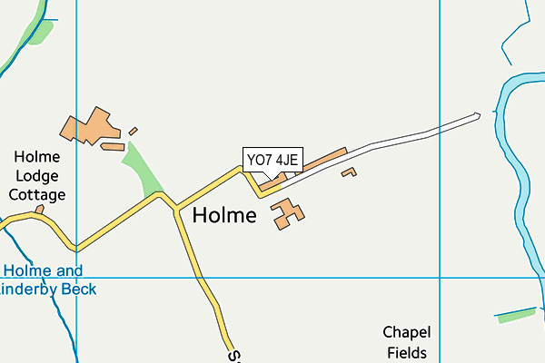 YO7 4JE map - OS VectorMap District (Ordnance Survey)
