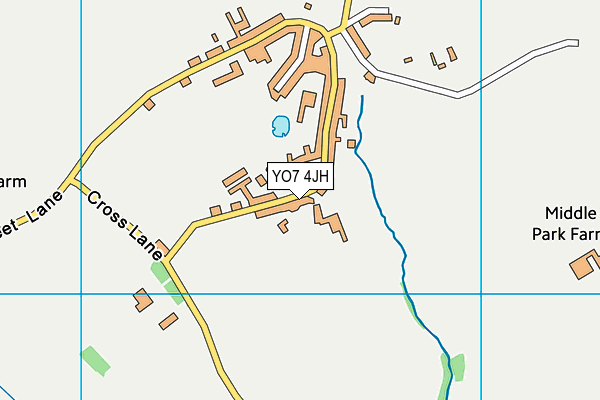 YO7 4JH map - OS VectorMap District (Ordnance Survey)