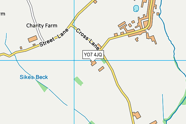 YO7 4JQ map - OS VectorMap District (Ordnance Survey)