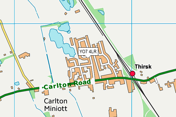 YO7 4LR map - OS VectorMap District (Ordnance Survey)