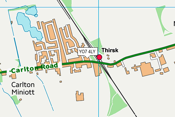 YO7 4LY map - OS VectorMap District (Ordnance Survey)