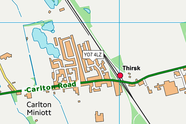 YO7 4LZ map - OS VectorMap District (Ordnance Survey)