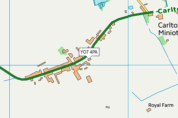 YO7 4PA map - OS VectorMap District (Ordnance Survey)