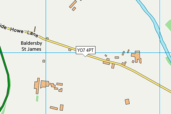 YO7 4PT map - OS VectorMap District (Ordnance Survey)
