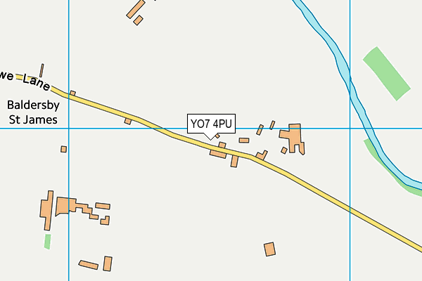 YO7 4PU map - OS VectorMap District (Ordnance Survey)
