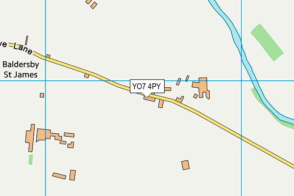 YO7 4PY map - OS VectorMap District (Ordnance Survey)