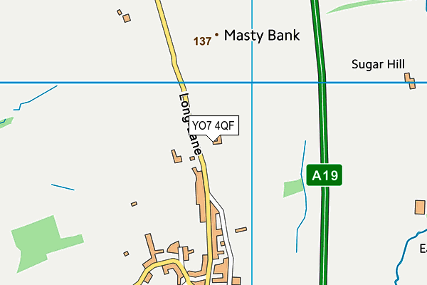 YO7 4QF map - OS VectorMap District (Ordnance Survey)