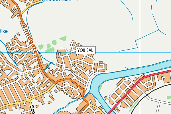 YO8 3AL map - OS VectorMap District (Ordnance Survey)
