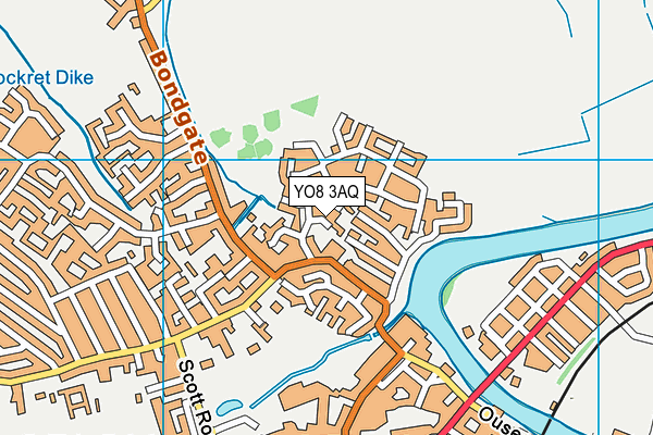YO8 3AQ map - OS VectorMap District (Ordnance Survey)