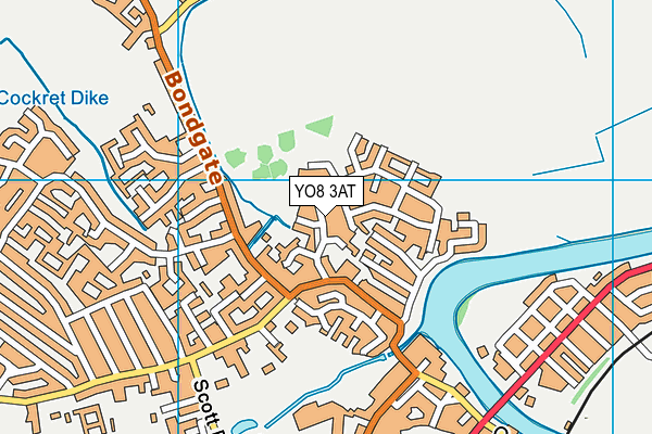 YO8 3AT map - OS VectorMap District (Ordnance Survey)