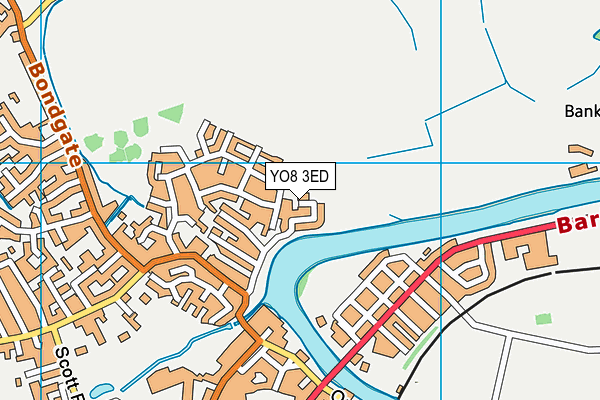 YO8 3ED map - OS VectorMap District (Ordnance Survey)
