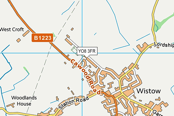 YO8 3FR map - OS VectorMap District (Ordnance Survey)